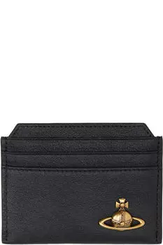 Черный тонкий держатель для карт Vivienne Westwood