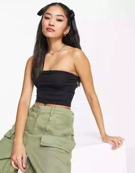 Черный топ-бандо Pieces