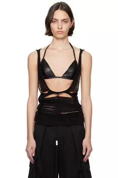 Черный топ без бретелек Hollywood Tanja Rick Owens