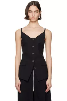 Черный топ Cinda Nanushka