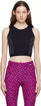 Черный топ Greca Versace Underwear