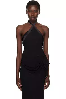 Черный топ-халтер AARON ESH