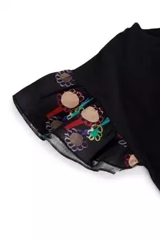 Черный топ Marisol для девочек WOLF & RITA, черный