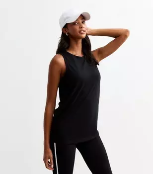 Черный топ на бретелях свободного кроя New Look, черный