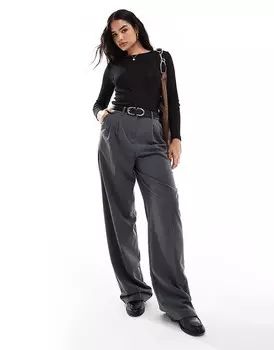 Черный топ с длинными рукавами и узором Vero Moda