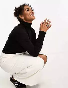 Черный топ с высоким воротником COLLUSION Plus