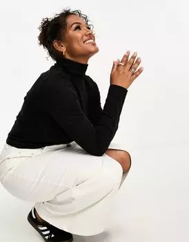 Черный топ с высоким воротником COLLUSION Plus