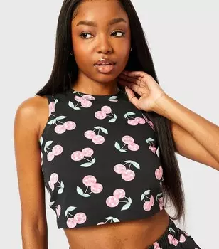Черный топ Skinnydip Disco Cherries Skinnydip, черный