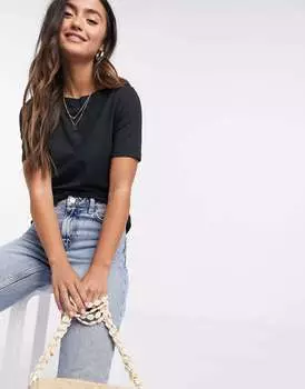 Черный топ Vero Moda с разрезом на шее