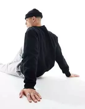Черный тяжелый свитшот оверсайз ASOS
