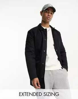 Черный тренч на стеганой подкладке ASOS DESIGN