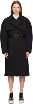 Черный тренч с поясом Stella McCartney