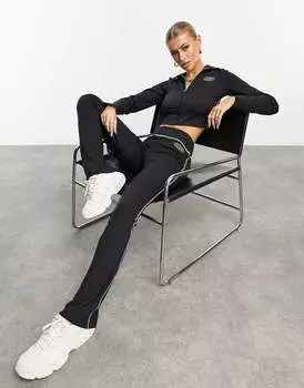 Черный трикотаж-клеш ASOS Weekend Collective с контрастной строчкой