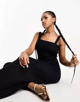 Черный трикотажный комбинезон Brave Soul