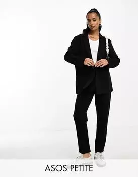 Черный трикотажный пиджак свободного кроя ASOS Petite