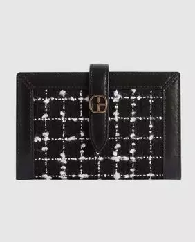 Черный твидовый женский кошелек с принтом Claudie Pierlot, черный