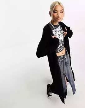 Черный удлиненный кардиган Brave Soul monti