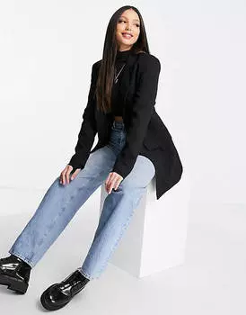 Черный удлиненный пиджак ASOS DESIGN Tall