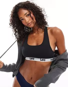 Черный укороченный бюстгальтер Lee Diana