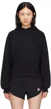 Черный укороченный худи District Vision