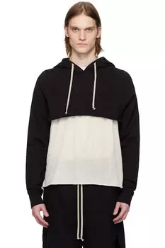 Черный укороченный худи Hollywood Rick Owens DRKSHDW