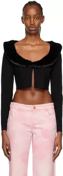 Черный укороченный кардиган Blumarine
