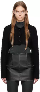 Черный укороченный кардиган MM6 Maison Margiela