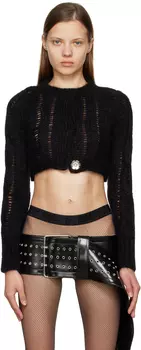 Черный укороченный кардиган Vaquera