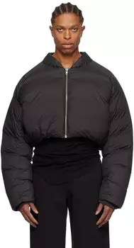 Черный укороченный пуховик Entire Studios