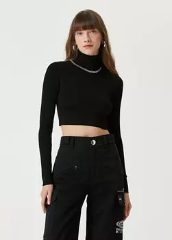 Черный укороченный свитер Dolce&Gabbana