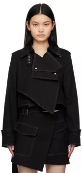 Черный укороченный тренч Helmut Lang