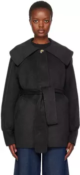 Черный укороченный жилет GANNI