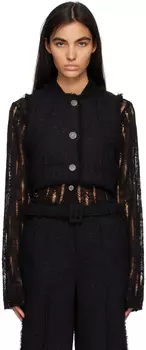 Черный укороченный жилет lesugiatelier