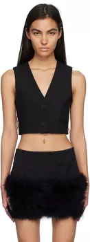 Черный укороченный жилет MSGM