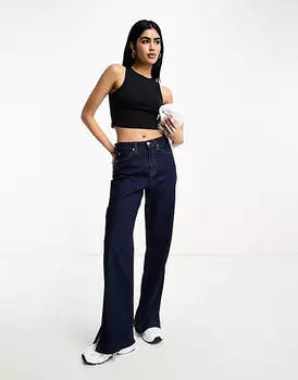 Черный укороченный жилет с высоким воротником ASOS DESIGN