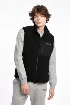 Черный уличный жилет Медведь из искусственной овчины на молнии Penfield, черный