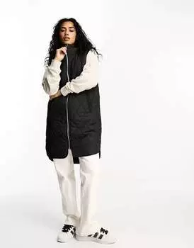 Черный утепленный жилет с капюшоном InWear Ektra In Wear