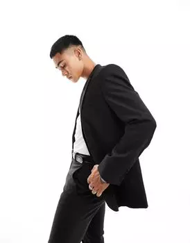 Черный узкий пиджак ASOS