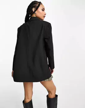 Черный узкий пиджак для мальчика ASOS DESIGN Petite Mix & Match
