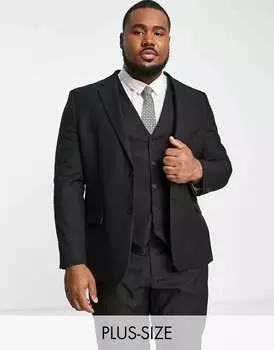 Черный узкий пиджак River Island Big & Tall River Island