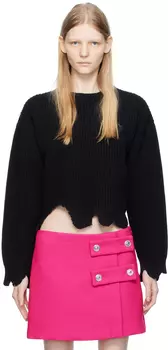 Черный валяный свитер Versace