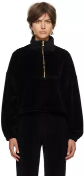 Черный велюровый свитер Diana с молнией до половины Gil Rodriguez