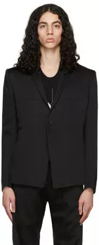 Черный вискозный пиджак Julius