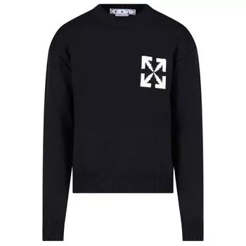 Черный вязаный джемпер с одной стрелкой Off-White, черный