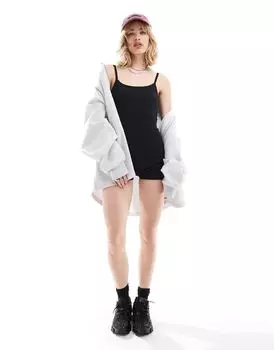 Черный вязаный облегающий комбинезон COLLUSION