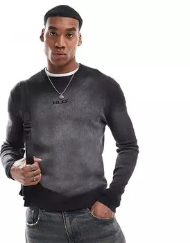 Черный вязаный свитер Bershka