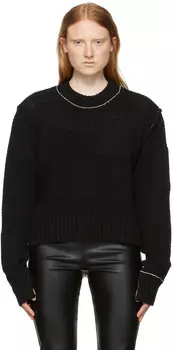 Черный вязаный свитер MM6 Maison Margiela