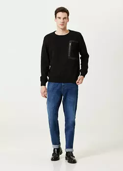 Черный вязаный свитер Network