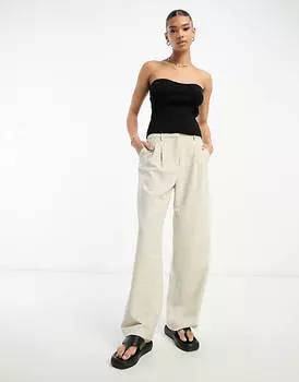 Черный вязаный топ-бандо ASOS DESIGN