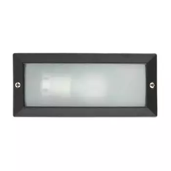 Черный встраиваемый настенный светильник Faro Discreet Liso